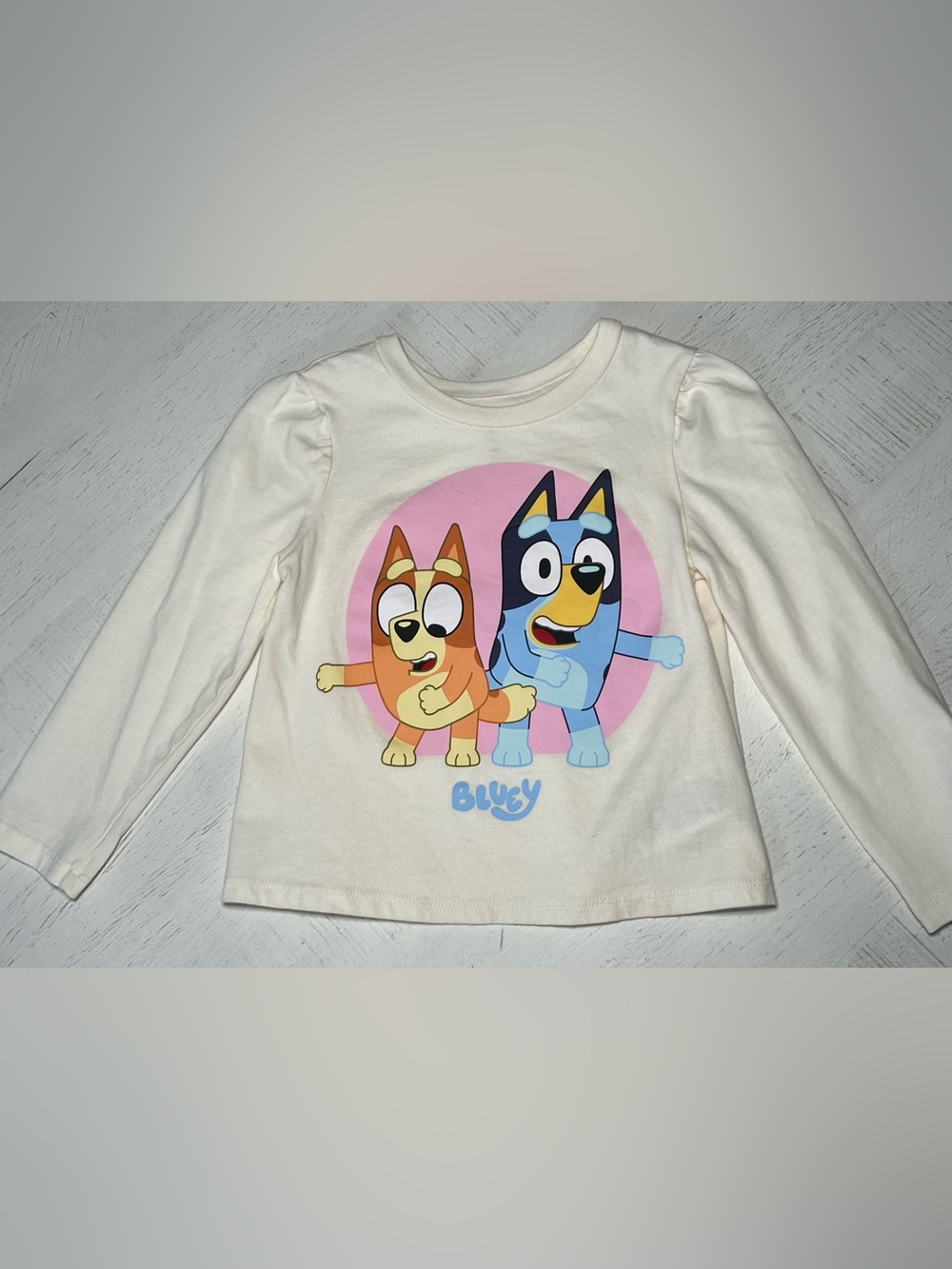 Bluey Graphic Cream Girls Tee NWOT